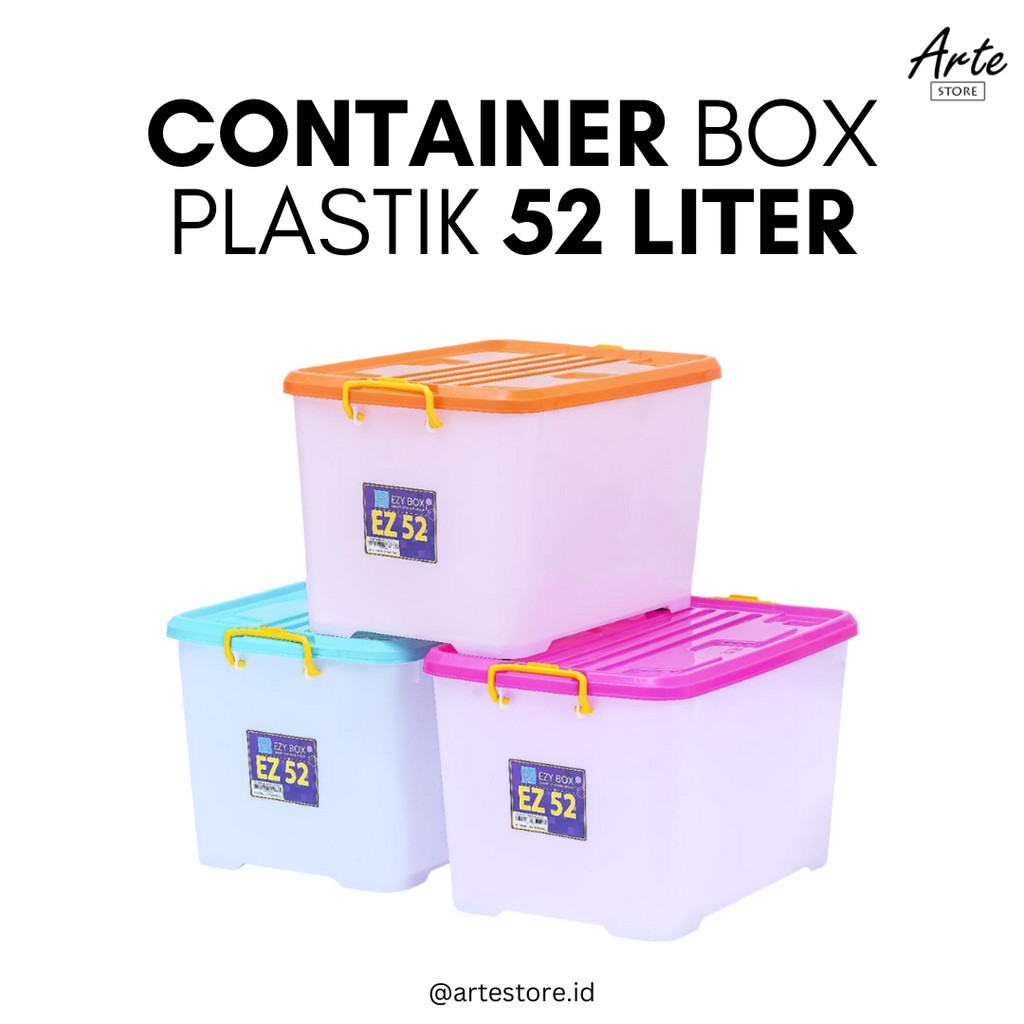 Kontainer Plastik 52 Liter - Container Box Plastik - Tempat Penyimpanan Serbaguna