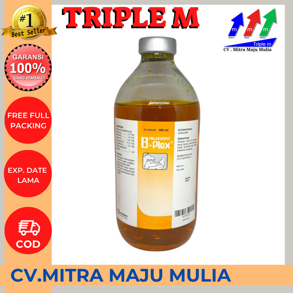 Termurah VITAMIN B KOMPLEKS 500 ml MEDION Meningkatkan Produktifitas dan Sistem
