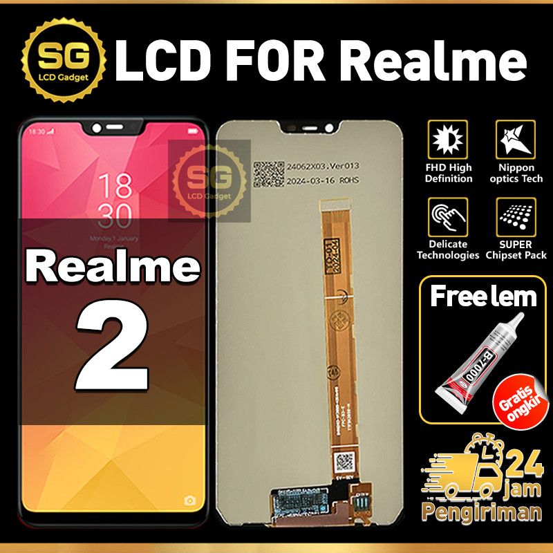 SG LCD Realme 2 Fullset HP Touchscreen Realme 2 Free Lem Glass Touch Screen Digitizer COD