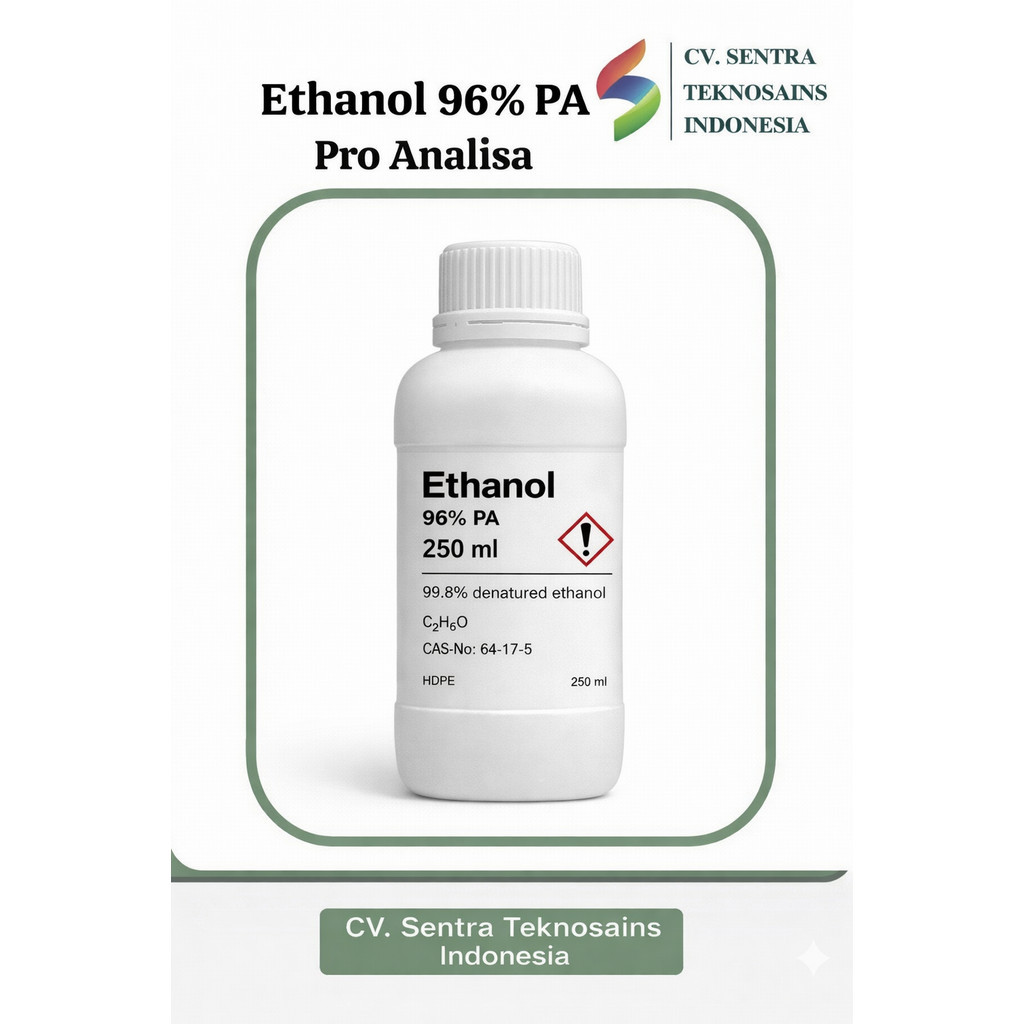 Ethanol 96% PA (Pro Analisa) – 200mL