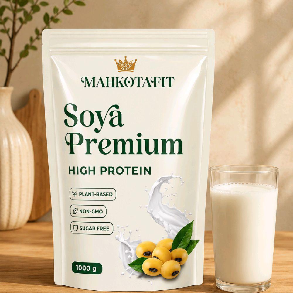 Mahkota FIT Whey Soya Protein 1kg | Protein Bubuk Kedelai Tinggi | Susu Protein untuk Otot & Energi