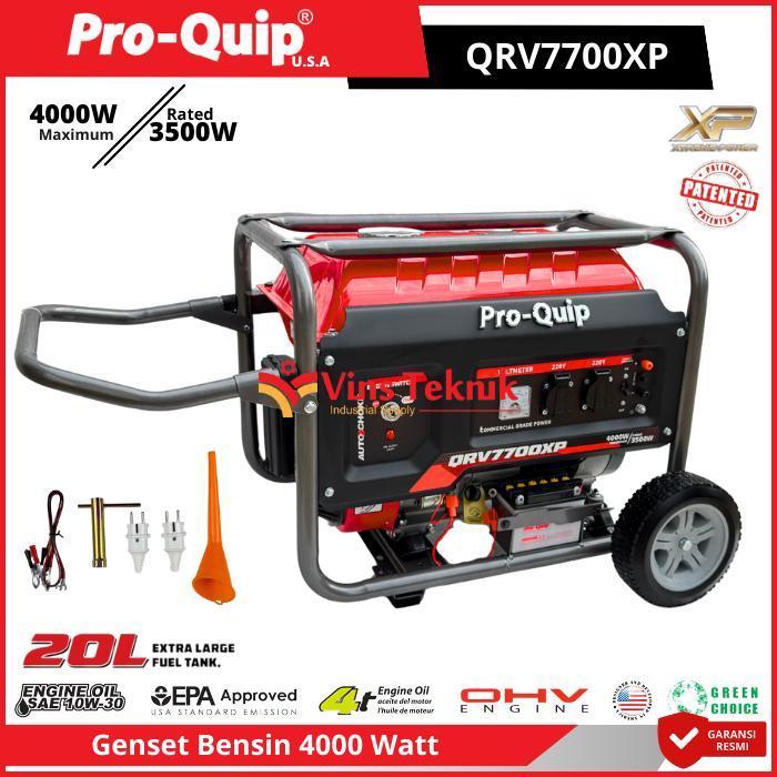 ProQuip QRV7700XP QRV 7700 XP Mesin Genset Listrik Genset Bensin Generator Genset 4000Watt QRV7700