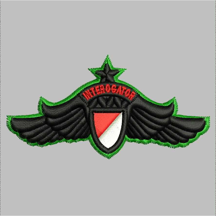 163 BREVET WING PDL TNI AD PERKERAS MIKA BORDIR EMBROIDERY RBC