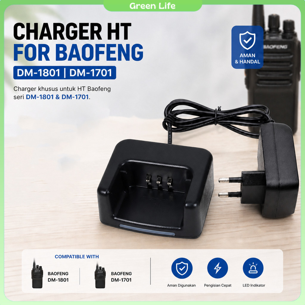 Baofeng Charger Baterai HT Walkie Talkie for Baofeng DM-1801 DM-1701 - DM-8