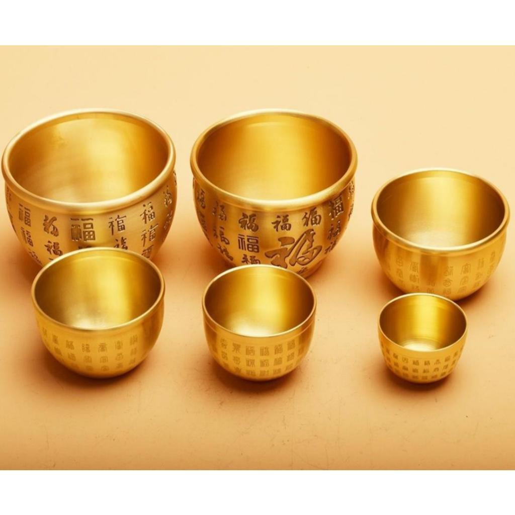 Kuningan Feng Shui Mangkuk Feng Shui Kekayaan Keberuntungan Chinese Traditional Treasure Bowl for Go