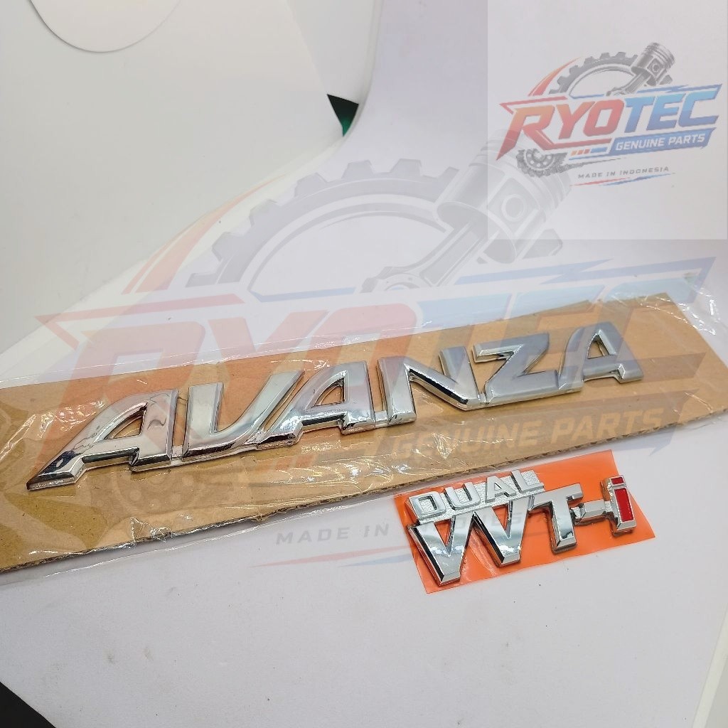 Emblem Logo Tulisan Avanza & Dual Vvti Original