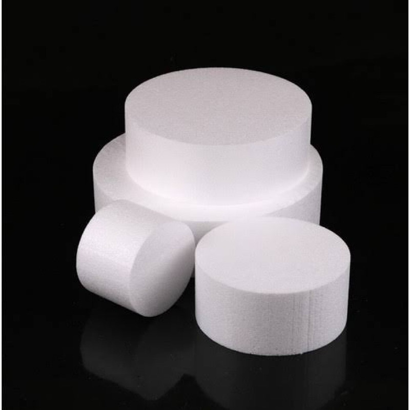 STYROFOAM DUMMY CAKE BULAT TEBAL 5 CM PREMIUM FOAM BUKET DUMMY CAKE GABUS SNACK TOWER