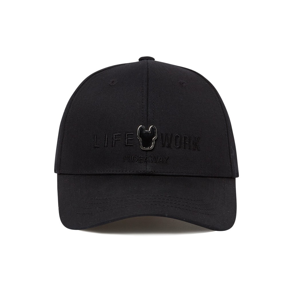 LIFEWORK - Embroidered Metal Ladok Hard Ball Cap Black - Topi Acc Hitam Unisex