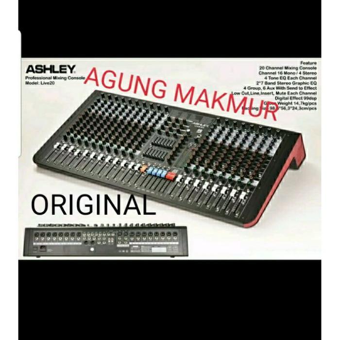 Mixer Ashley Live 20 Original Ashley Live20 - 20 Channel murah