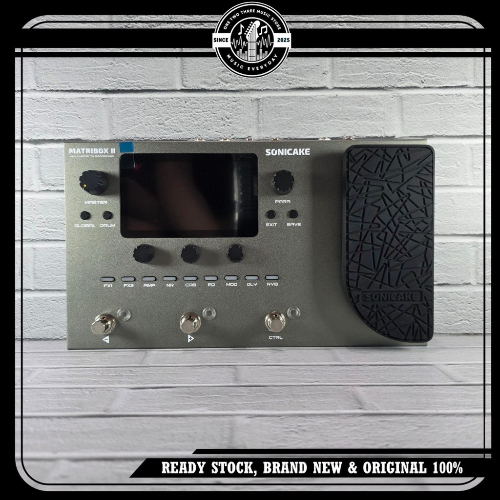 Efek Gitar Elektrik Gitar Akustik Bass SONICAKE Matribox II QME-100 Cabsim Built-in Expression Pedal
