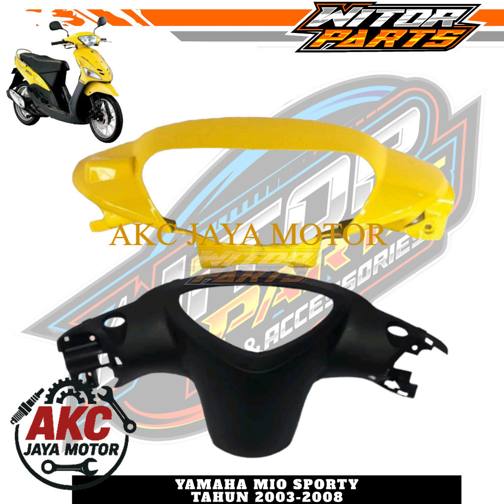 Batok Kepala Depan Belakang Mio Sporty Kuning / Cover Batok Lampu Depan Belakang Yamaha Mio Sporty M