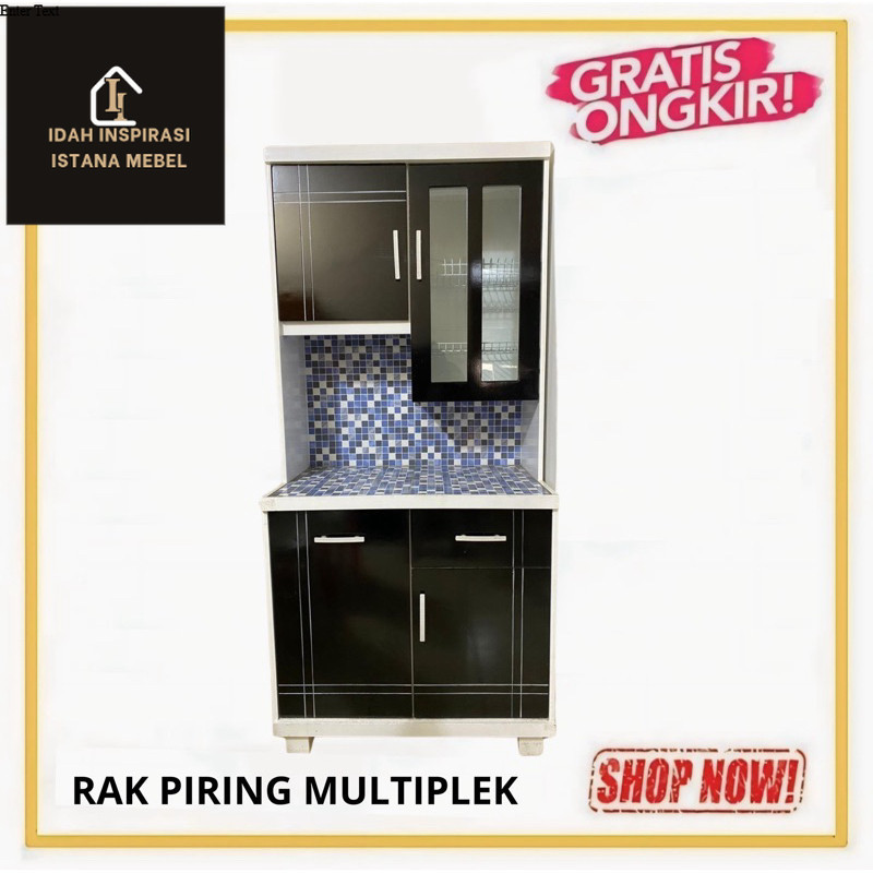 Rak Piring 3 dan 2  Pintu Rak Dapur Kayu Terlaris Cirebon Indramayu Kuningan Tegal Pekalongan Pemala