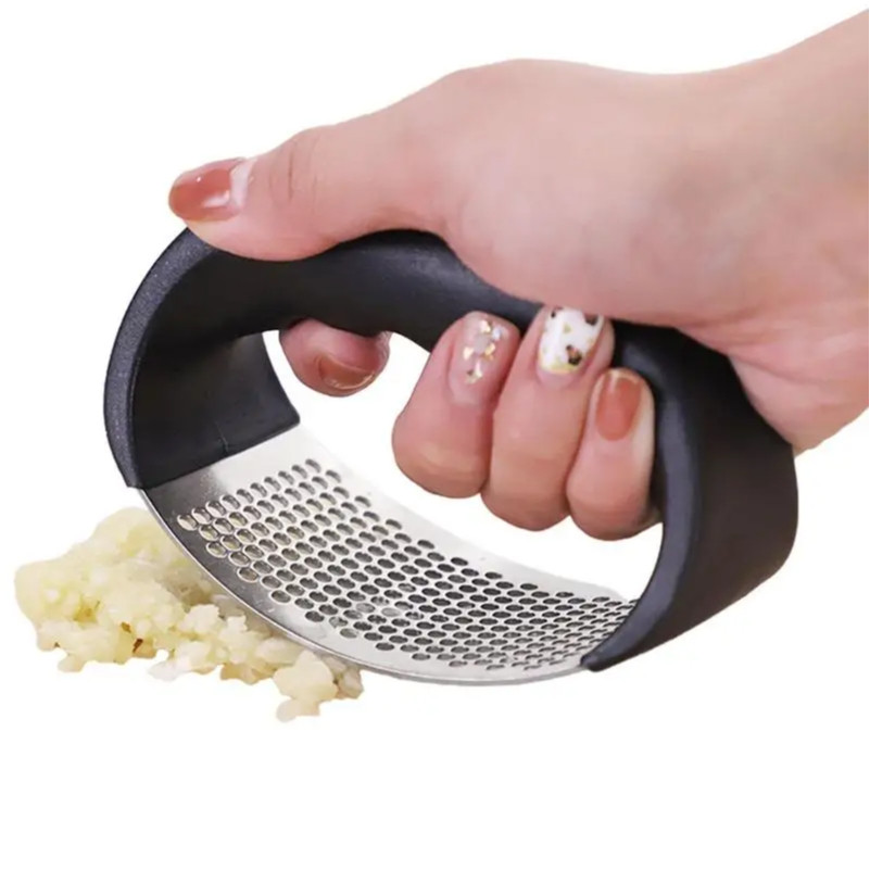 Stainless Steel Garlic Press Crusher Manual Minced Garlic Chopped Garlic Cutting Mince Tools Fruit V