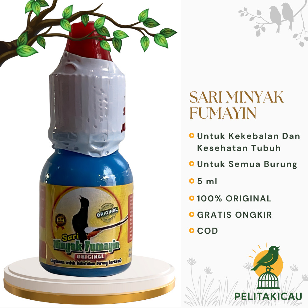 Minyak Fumayin Vitamin Burung berdungsi untuk kekebalan & kesehatan serta meningkatkan keseimbangan