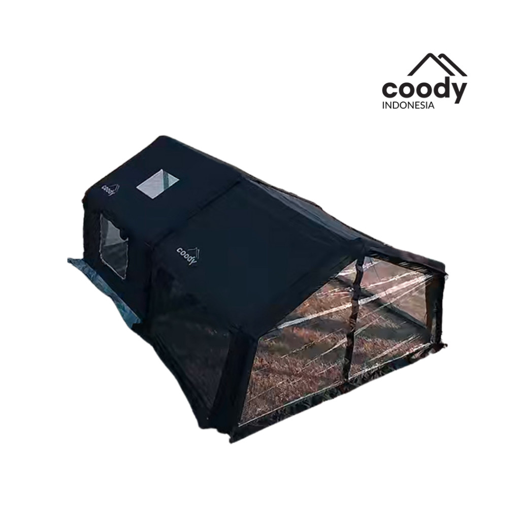 Coody 10.0 (Main Tent 3.6x2.8x2.2) + Air Tarp 3.6x2.6 – Tenda Angin Inflatable Camping 4 Musim Water