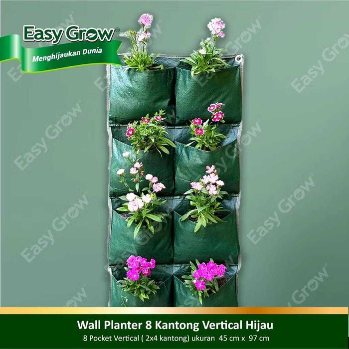 Easy Grow - Wall Planter 8 Kantong (Vertikal)