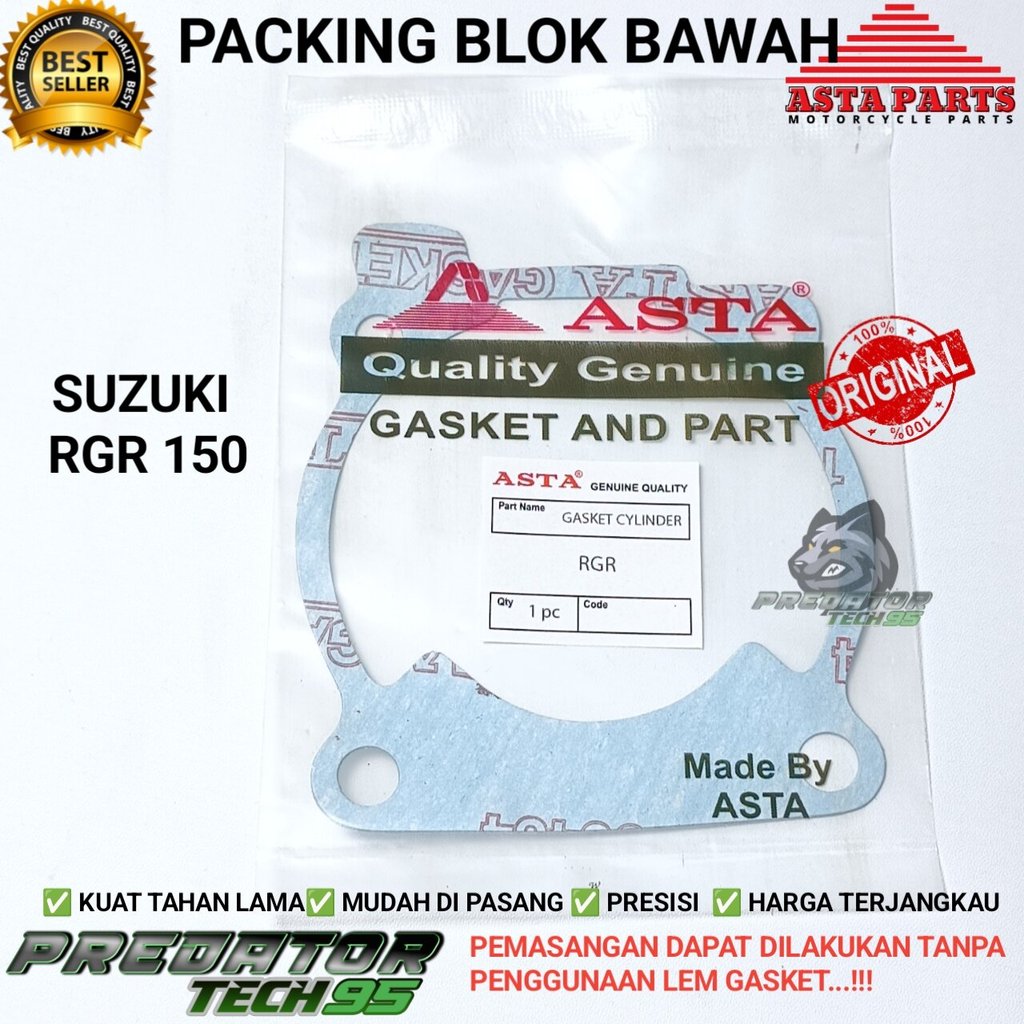 PAKING GASKET BLOK BORING BAWAH ASTA SUZUKI RGR 150