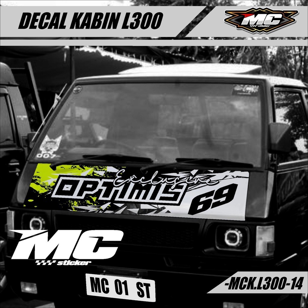 STICKER PICK UP L300 DECAL PRINT KABIN DEPAN L300 OPTIMIS 69  - DECAL STICKER KABIN DEPAN PICK UP L3