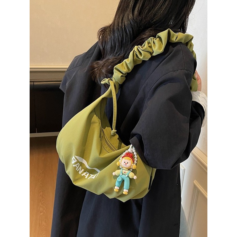 Tas Wanita Gaya Jepang Tas Santai Serbaguna Tas Dumpling Gaya Korea Tas Bahu Serbaguna Tas Selempang