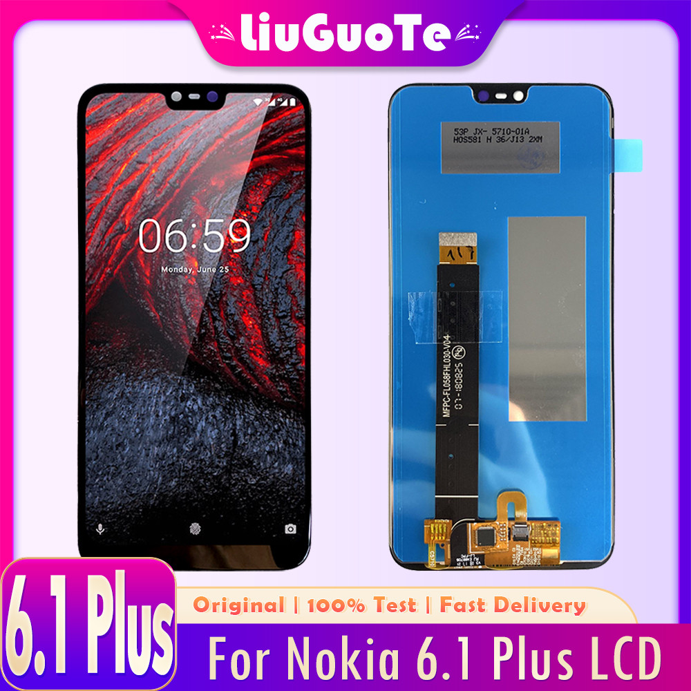 5.8" Original For Nokia 6.1Plus X6 LCD splay Tou Screen gitizer Assembly Replacement For Nokia 6.1 P