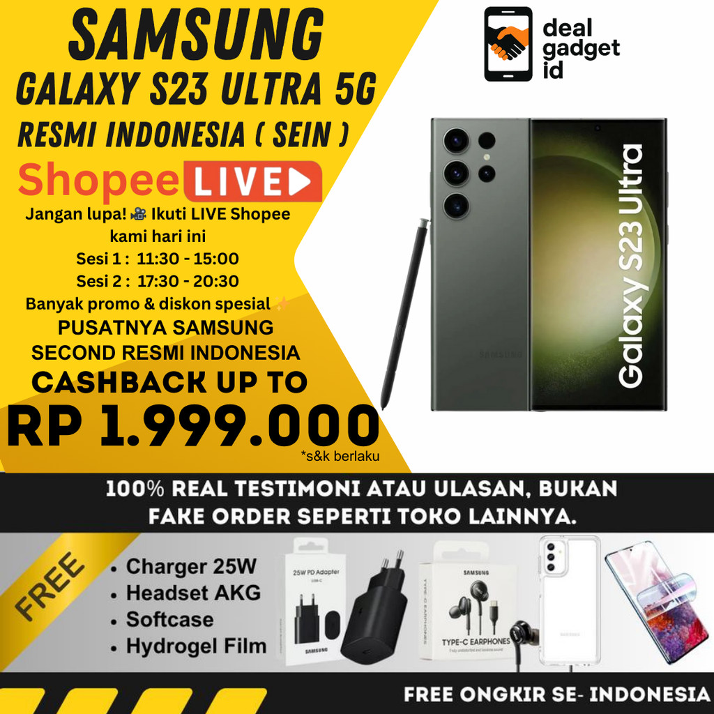 SEIN | Samsung Galaxy S23 & S22 Ultra 12/1TB 512GB 256GB 12/512GB Second Fullset Original