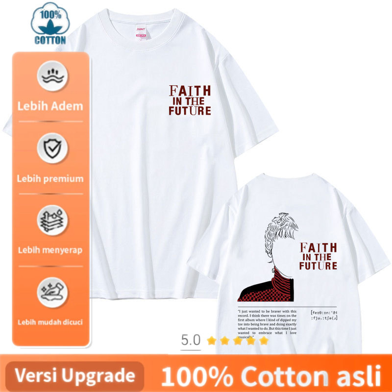 Kualitas Premium, Cocok untuk Pria dan Wanita Faith in The Future Music Album Graphic Print T Shirts