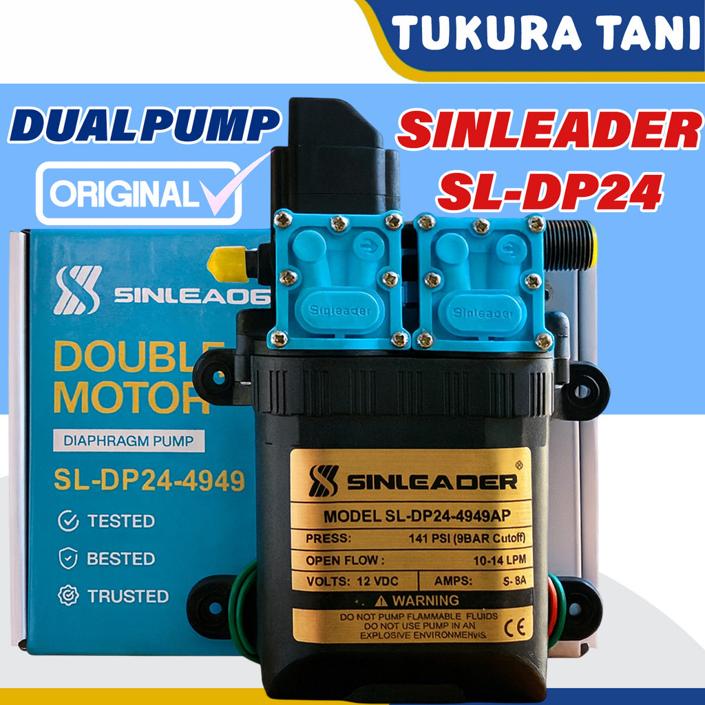 Pompa dual pump dc 12v Sinleader SL-DP24 141 Psi Motor 4949