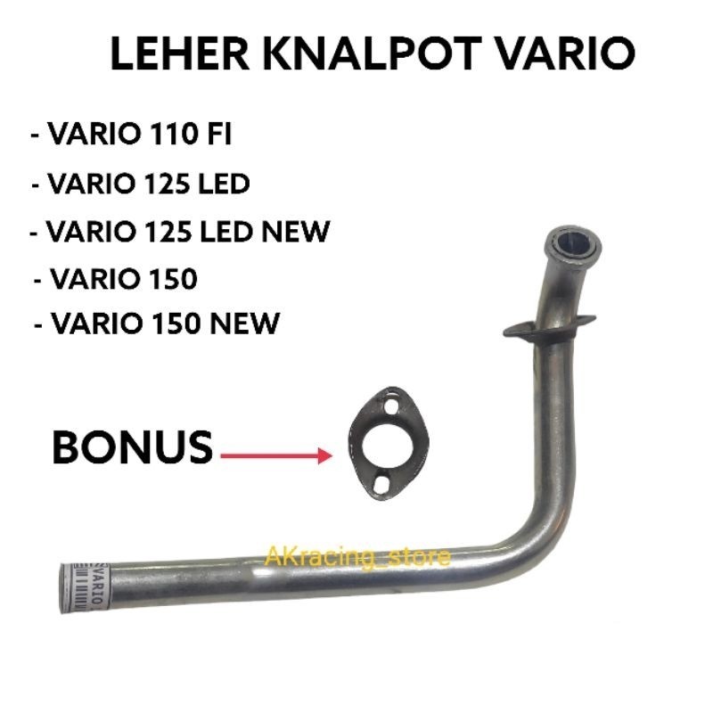 Pipa Leher Knalpot Standar ORI VARIO 110FI VARIO 125LED VARIO 150 Leheran Knalpot Tebal 2mm Croom