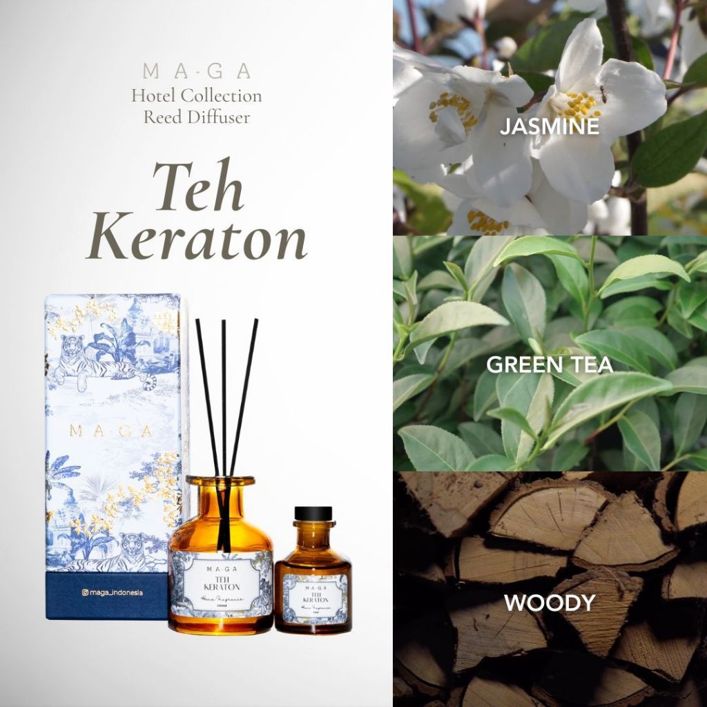 KlikRumah Teh Keraton Indonesia Heritage Reed Diffuser Hotel Collection MAGA