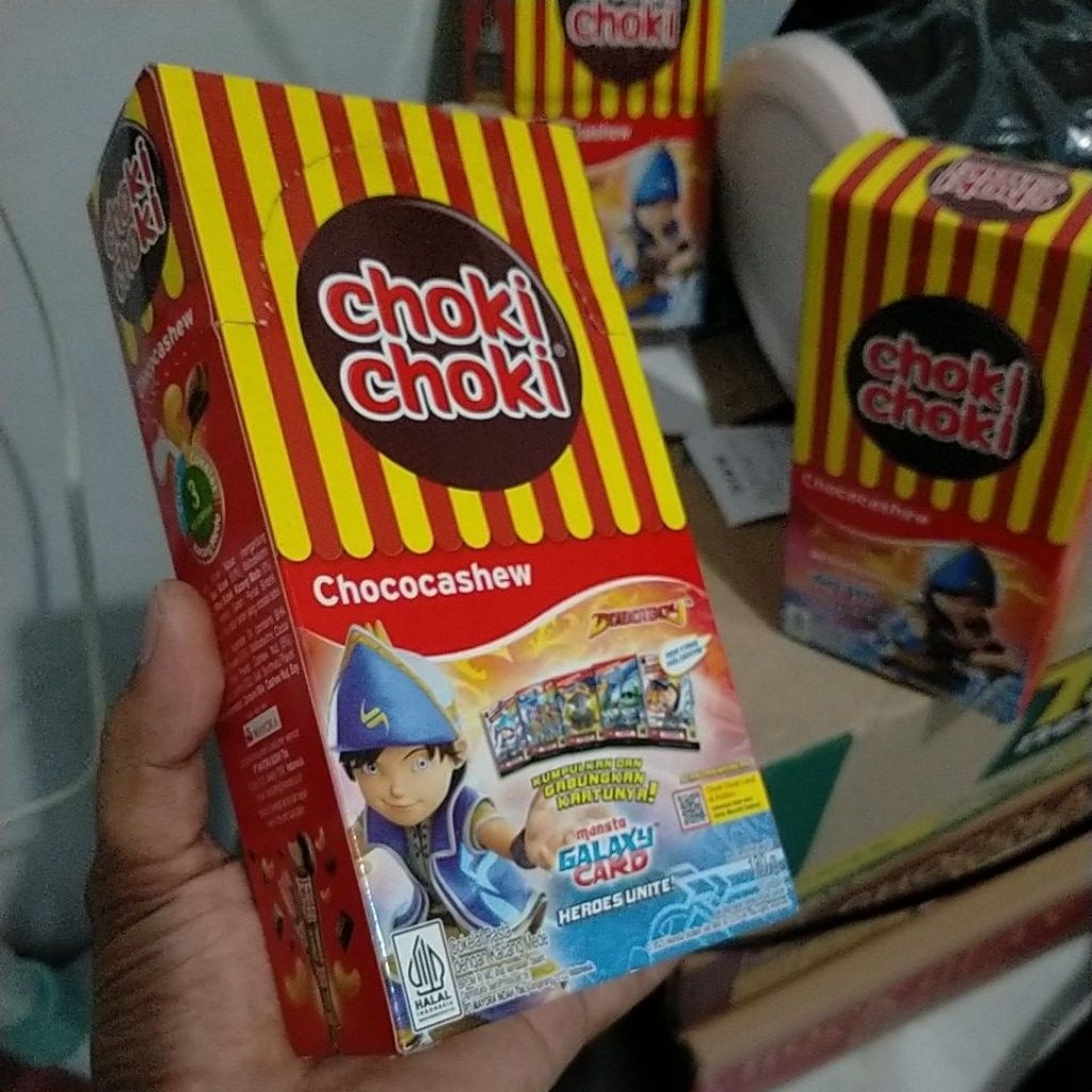 Choki Choki Boboiboy sopan 1 box 20pcs + card kartu Boboiboy galaxy