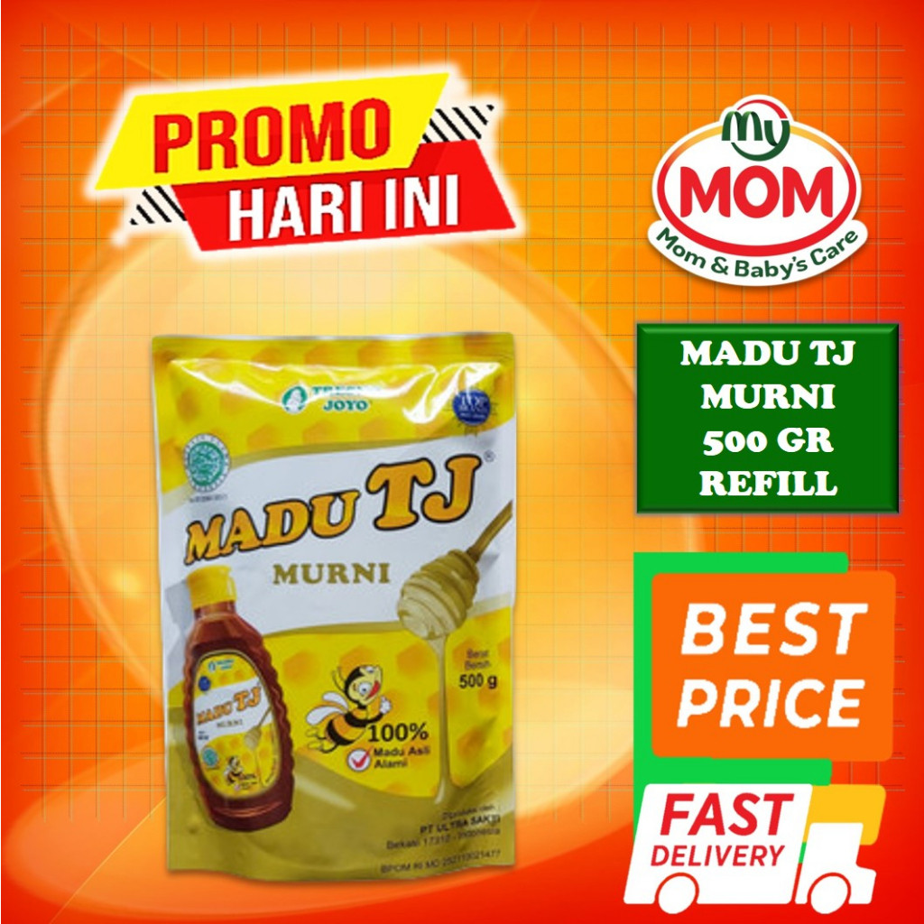Madu Tj Murni 500gr Refill - Madu Murni - Madu Super - Madu Asli - MyMom