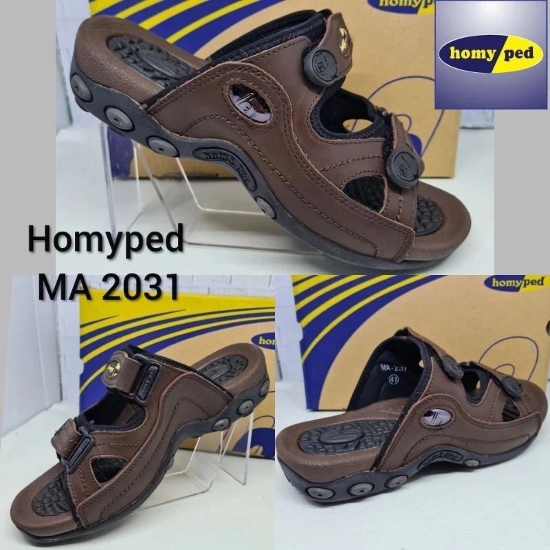PROMO BIG SALE  Sandal Pria Homyped MA 2031 Kulit Asli Original
