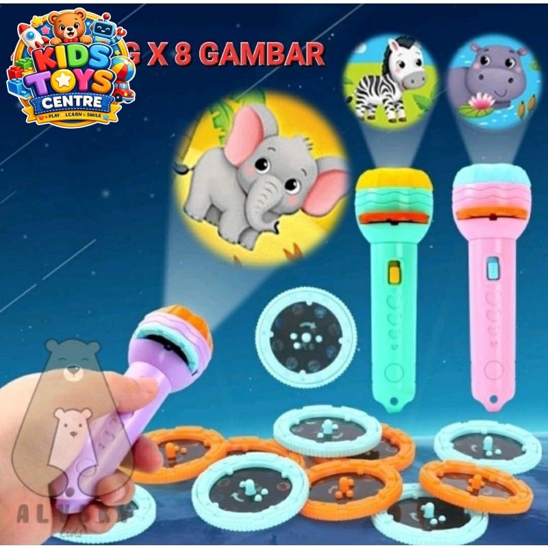MAINAN EDUKASI ANAK SENTER PROYEKTOR / FUN FLASHLIGHT / MAINAN PROYEKTOR GAMBAR / MAINAN EDUKASI