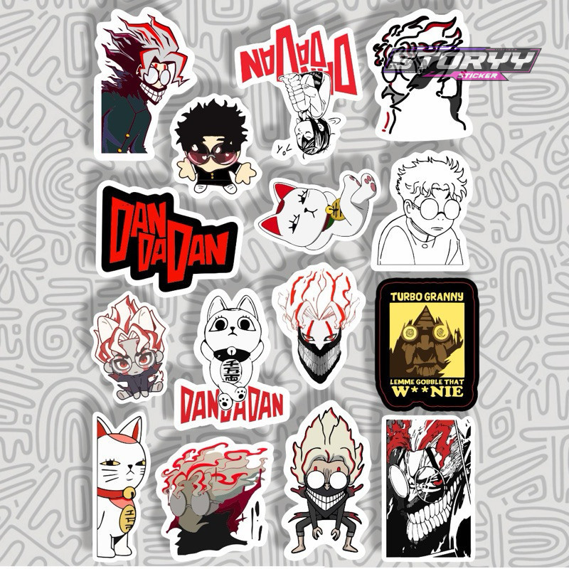 Sticker vinyl Anime Dandadan || sticker case hp okaru momo ayase