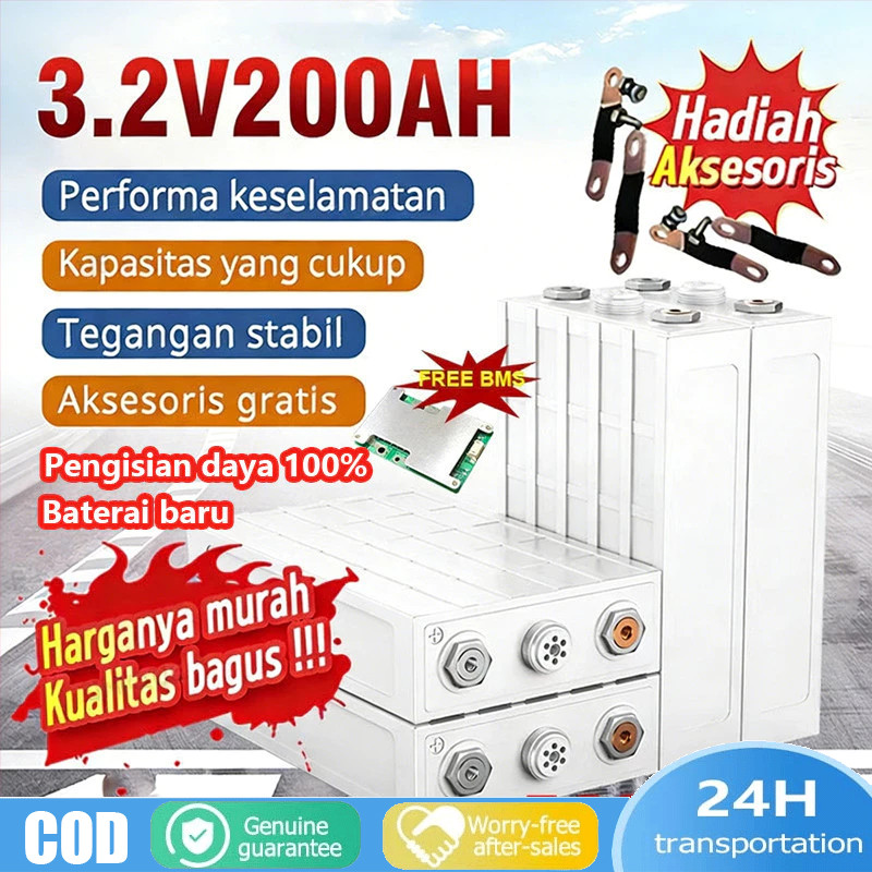 200Ah CATL/BYD Baru Lifepo4 Baterai 3.2V 200Ah lifepo4 Baterai cell Lithium iron phosphate deep cycl