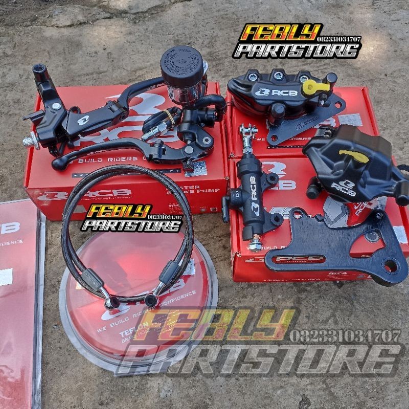 PAKET SET MASTER KALIPER RCB MASTER RCB S1 SET KALIPER DEPAN RCB S SERIES KALIPER BELAKANG RCB S-52 