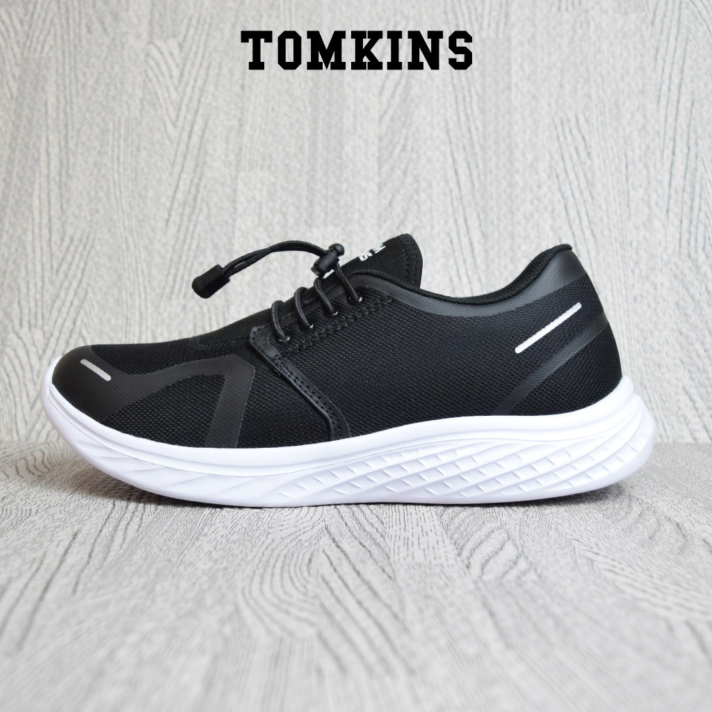 TOMKINS Delfino -  Hitam Putih Sepatu Sekolah