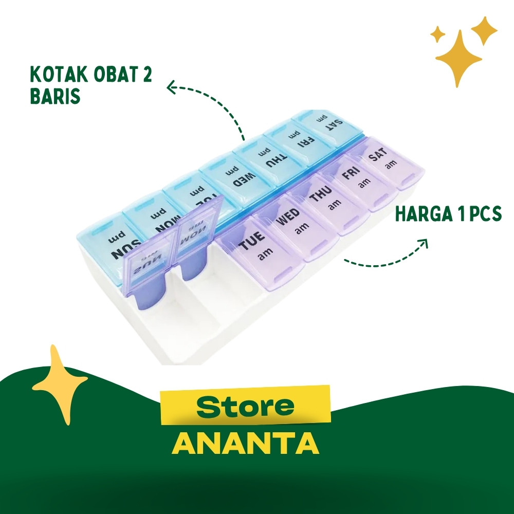 Houssentials Kotak Obat / Tempat Obat / Tempat Obat Harian / Kotak Obat Harian / Medicine Box / Kota