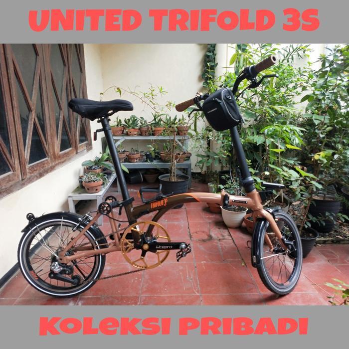 Sepeda United Trifold 3S (20.1) Brown Upgraded