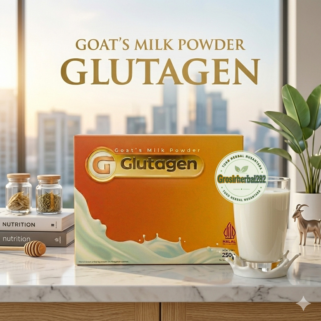Glutagen Susu Kambing Etawa Kolagen dan Glutathione Minuman Nutrisi 1 Box Ori