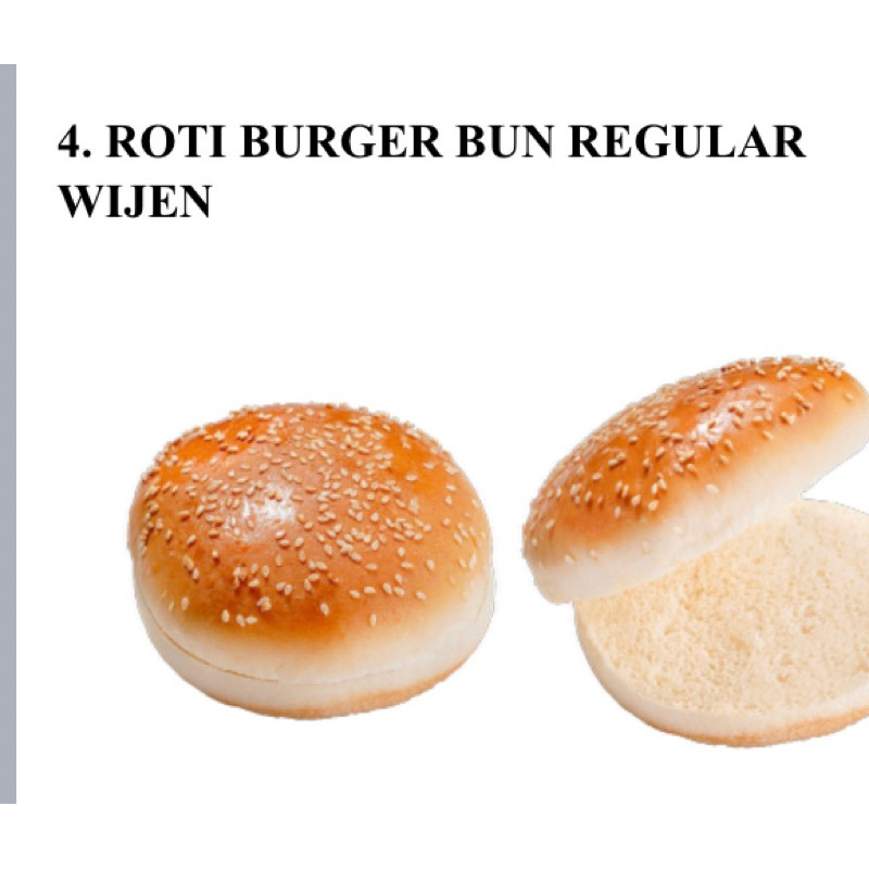 Rtl _ PAKET UMKM ROTI BURGER BUN REGULAR WIJEN SARI ROTI ISI 4pcs _ MPG