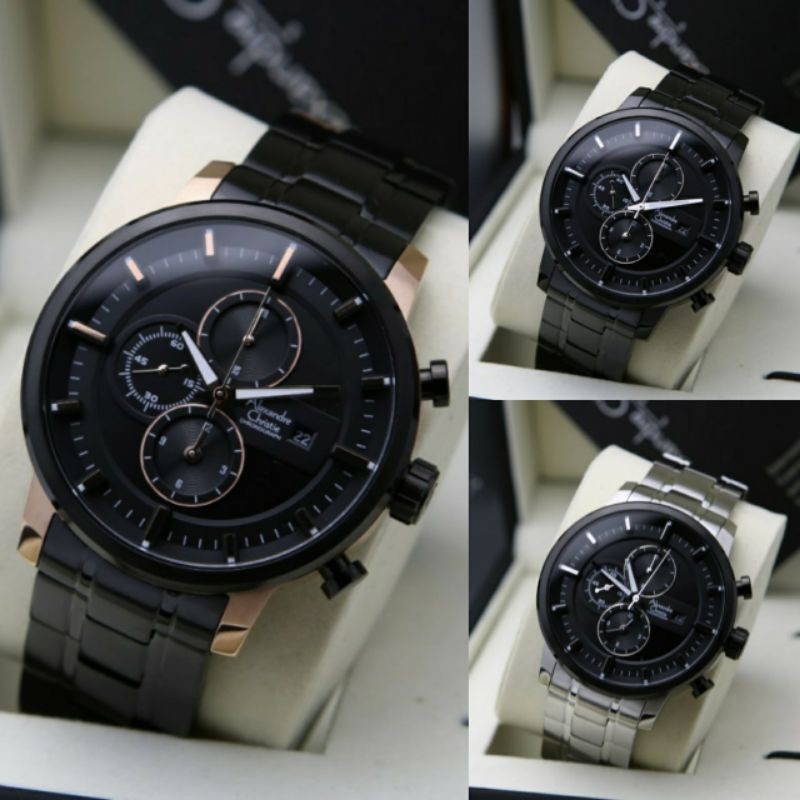 AC 6323 Alexandre Christie AC.6508 Jam Tangan Pria Rantai  ORIGINAL AC 6323 6508