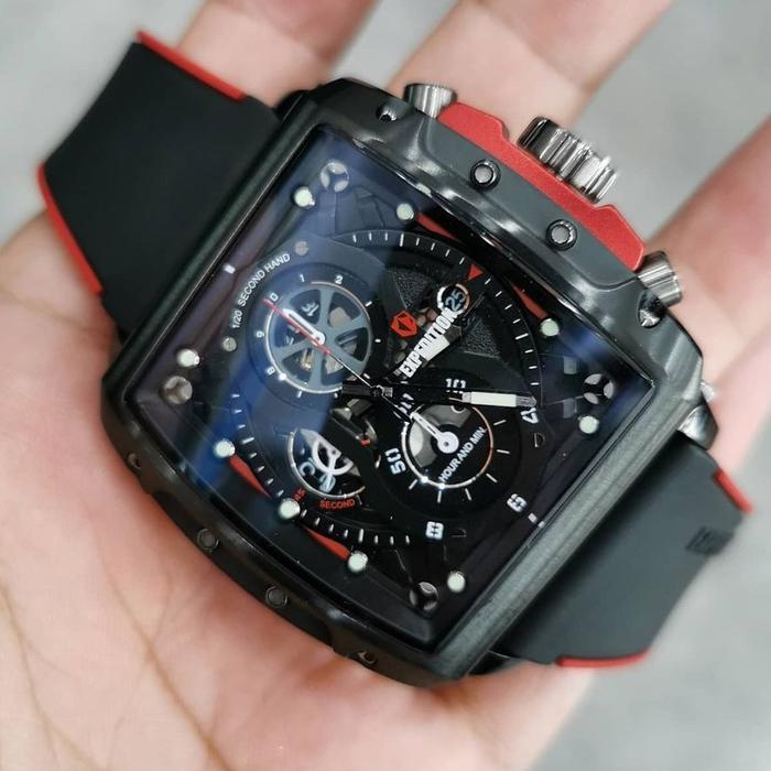 Jam Tangan Pria Expedition Original E6811 Black Red