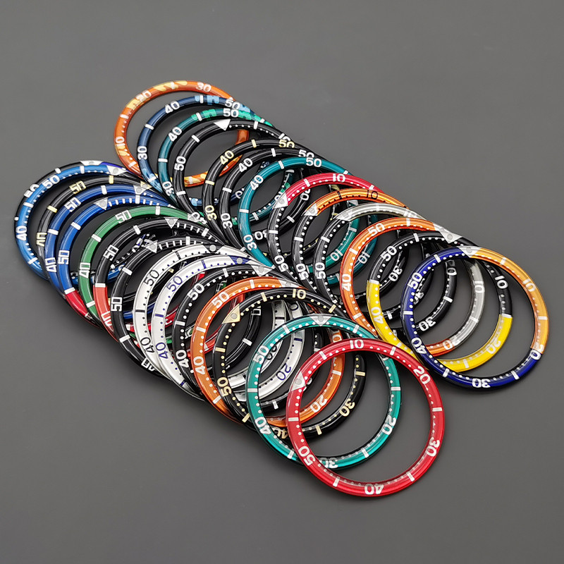 39mmx32mm Flat Resin Aluminium Bezel ert Fits SKX 6105 6309 Turtle Wat Cases NH35 NH36 Case Wat Ring