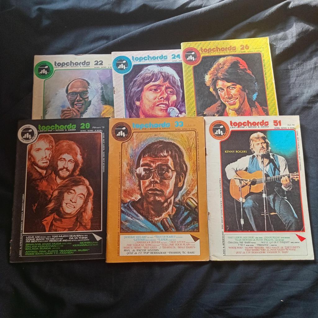 Majalah Topchords lawas tahun 1978 , 1979 , 1981