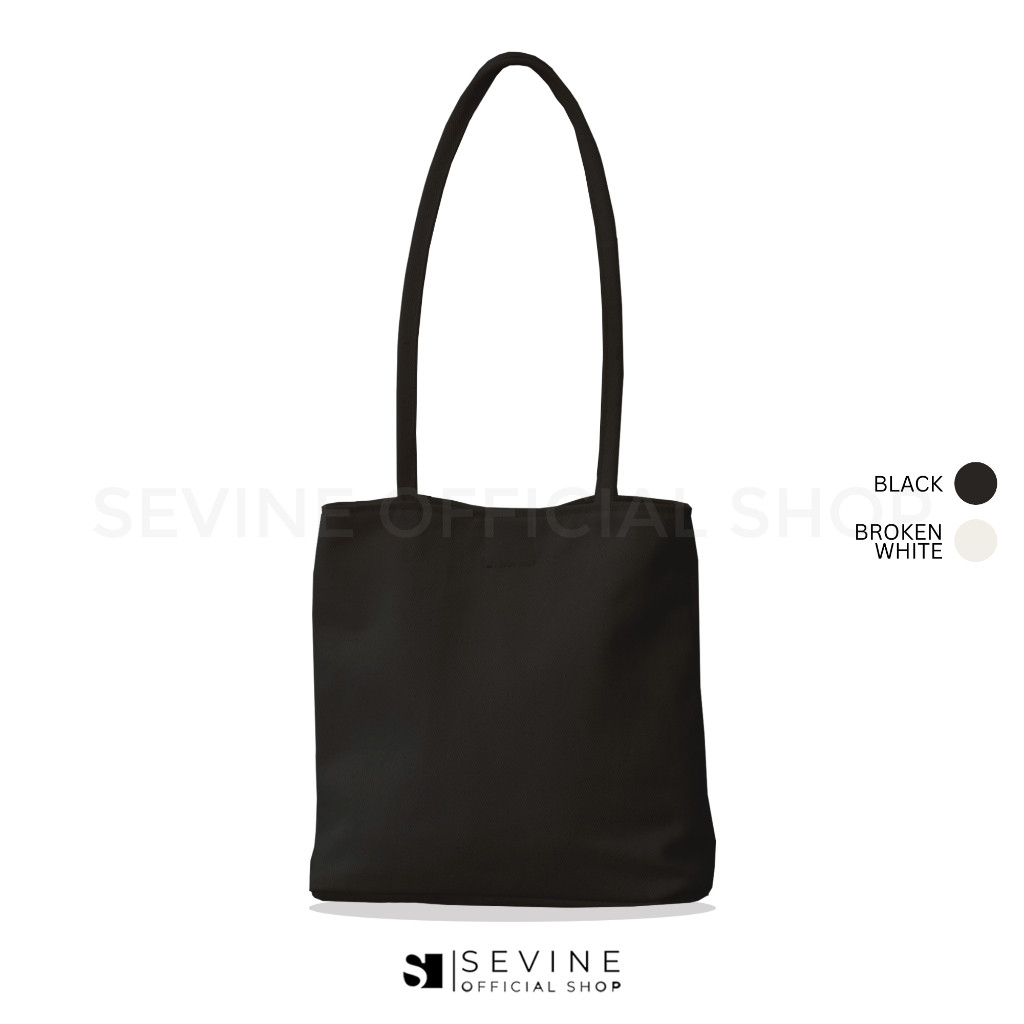 Bisa COD Sevine Anya Shoulder Bag Tas Bahu Tote Bag Cewek Wanita Totebag Simpel Elegan Hitam - POLOS