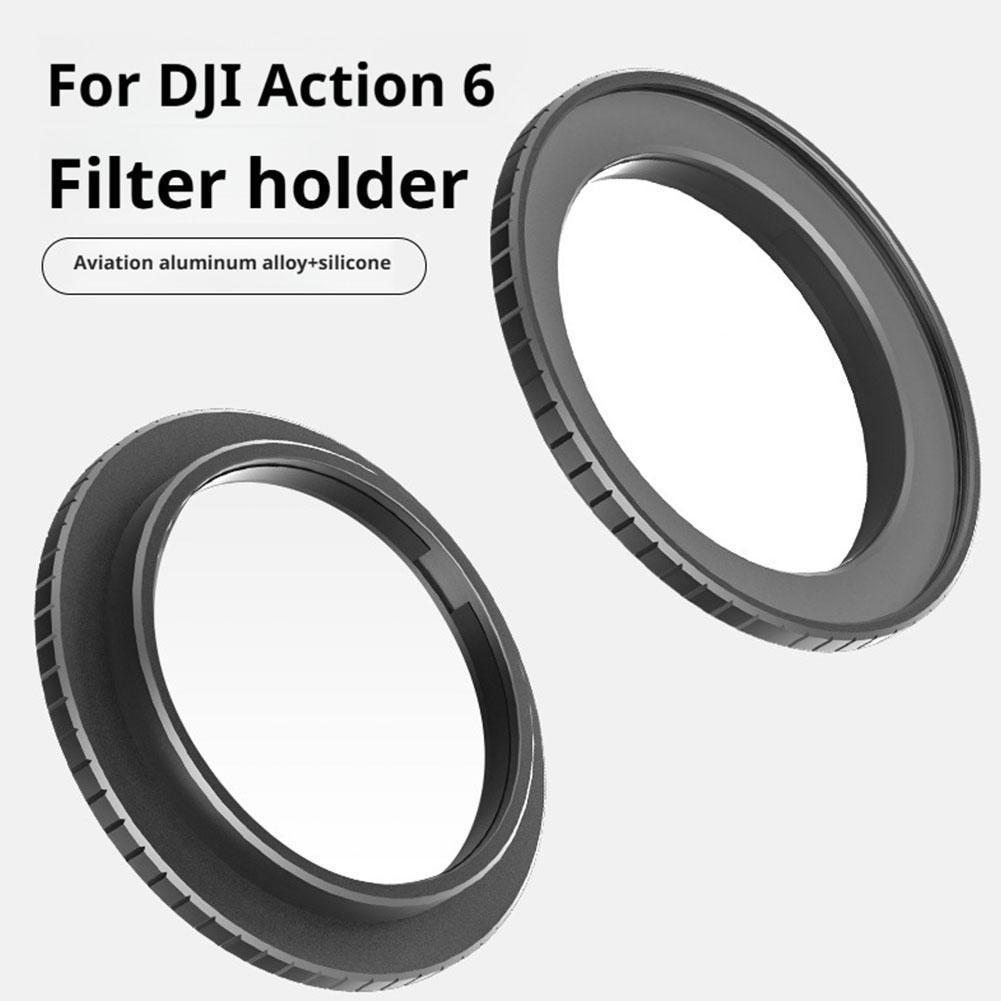 for dji Action 6 Filter Holder Aluminum Alloy + Silicone Filter Stand for dji Action 6 Accessories
