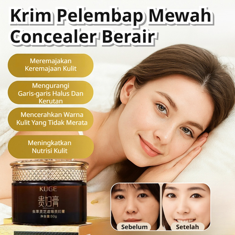 Cream Rias Foundation Whitening & Perawatan /Cream Rias / Bedak Cream| 50g Concealer SPF dengan Cord