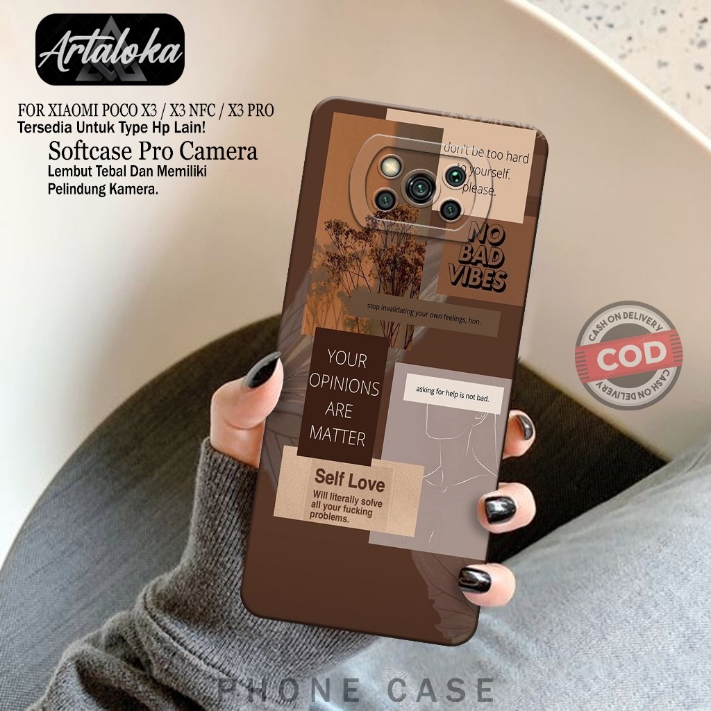 Softcase Hp Xiaomi Poco X3/X3 NFC/X3 PRO Fashion Case Aesthetic Case Poco X3/X3 NFC/X3 PRO Silikon T