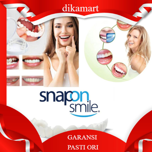 PALING VIRALL COD Gigi Palsu Bahan Silikon - Snap On  untuk  Gigi 1 Pasang ( Atas Bawah ) COD Snap O
